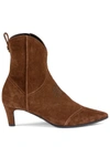 GUCCI WESTERN SUEDE ANKLE BOOTS