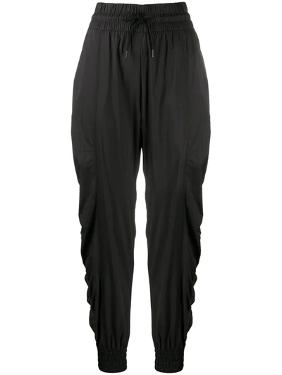 Adidas By Stella Mccartney Drawstring Ruched Training Trousers In Black