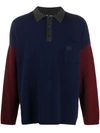 LOEWE PANELLED KNITTED POLO SHIRT