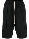 Alchemy Dropped-crotch Knee-length Shorts In Black