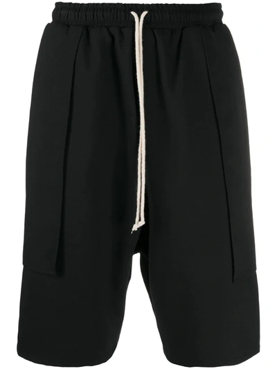 Alchemy Dropped-crotch Knee-length Shorts In Schwarz