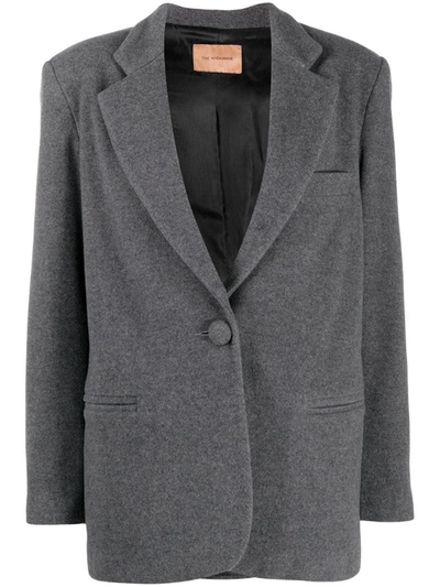 Andamane Single Breasted Boyfriend Blazer In Grey Grigio