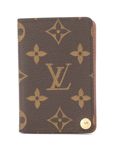 Pre-owned Louis Vuitton 2008  Monogram Card Holder In Brown