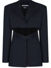 JACQUEMUS SINGLE-BREASTED CUT-OUT BLAZER