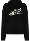 SAINT LAURENT '50S SIGNATURE LOGO HOODIE