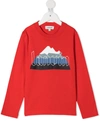 Lanvin Mountain Logo T-shirt In Red