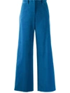 ALYSI VELVET FLARED TROUSERS