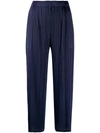 ISSEY MIYAKE MICRO-PLEATED CROPPED TROUSERS