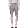 Thom Browne Unconstructed Cotton Chino Short In Grey