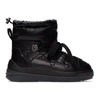 MONCLER BLACK DOWN INSOLUX ANKLE BOOTS