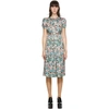 MARC JACOBS MARC JACOBS GREEN SILK FLORAL THE 40S DRESS