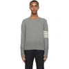 Thom Browne Grey Shetland Jersey Knit 4-bar Sweater