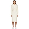 Lemaire Twisted Cotton Poplin Midi Shirt Dress In Neutral