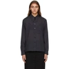 Lemaire Exaggerated-collar Silk-blend Batiste Shirt In Black