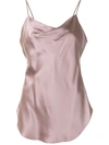 Cinq À Sept Marta Draped Silk-charmeuse Camisole In Pink