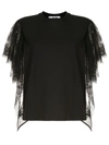 MSGM LACE SLEEVES T-SHIRT