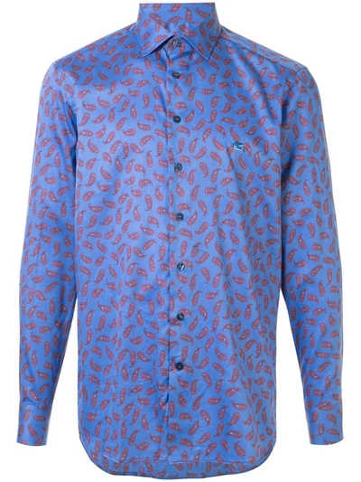 Etro Paisley Print Long-sleeved Shirt In Multicolour