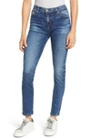 Ag The Farrah Skinny Fitted High-rise Jeans In Blue