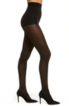 Natori Women's Soft Suede Opaque Control Top Tights In Black