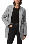 ALLSAINTS ASTRID CHECK DOUBLE BREASTED BLAZER,WT043S