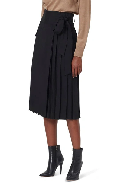 Equipment Zaylor Pleated Wrap Skirt In True Black