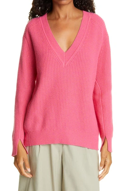 Rag & Bone Pierce Cashmere V-neck Sweater In Pink