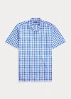 Polo Ralph Lauren Men's Short-sleeve Gingham Beach Poplin Camp Shirt In Blue
