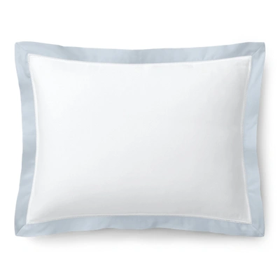 Ralph Lauren Organic Sateen Border Pillow In Blue Hyacinth