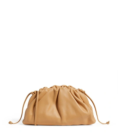 Bottega Veneta Mini Leather Pouch Clutch Bag In Brown