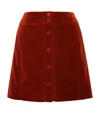 SAINT LAURENT CORDUROY MINI SKIRT,15938116