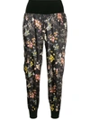 CINQ À SEPT FLORAL PRINT CROPPED TROUSERS