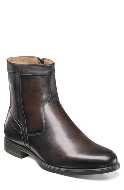 Florsheim Wide Width Midtown Plain Toe Boot In Brown