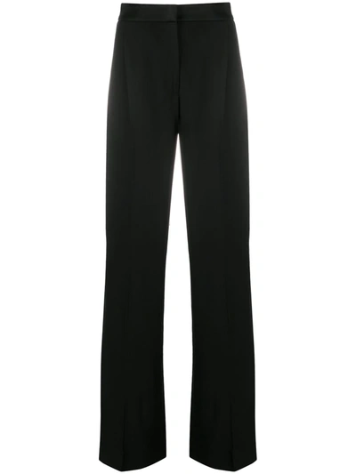 Alberta Ferretti Wide High-waisted Trousers In Black