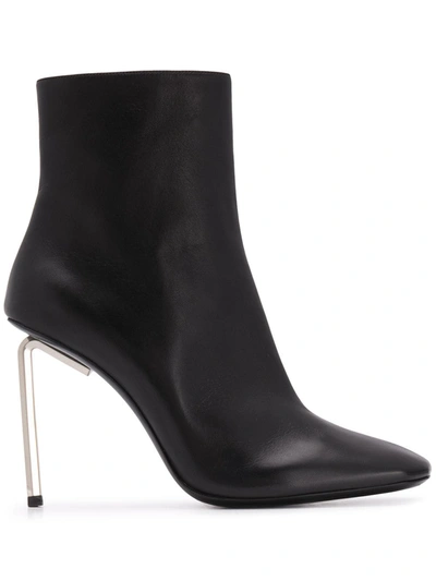 Off-white Black Leather Allen Ankle Boots