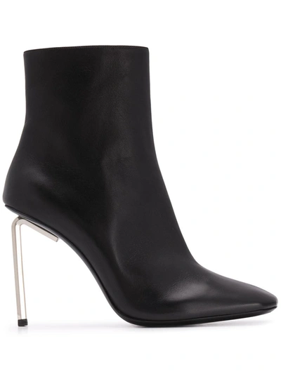 Off-white Allen Key Pointed-toe Ankle Boots In Black
