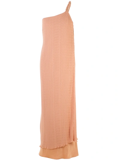 Max Mara Pink Orleans Pleated Dress