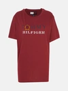 TOMMY HILFIGER BURGUNDY BOYFRIEND T-SHIRT