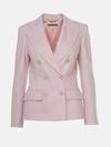 Alberta Ferretti Double-breasted Blazer In Pink