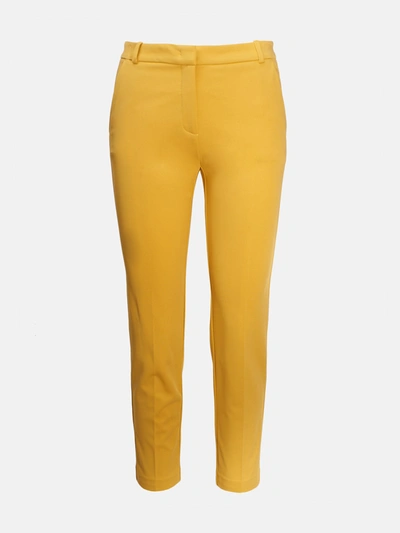 Pinko Yellow Slim Fit Cropped Trousers
