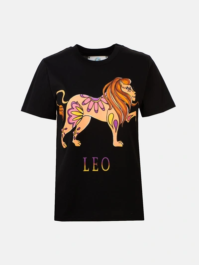 Alberta Ferretti Love Me Starlight Leo T-shirt In Black