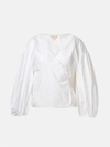 MICHAEL MICHAEL KORS WHITE POPLIN BLOUSE