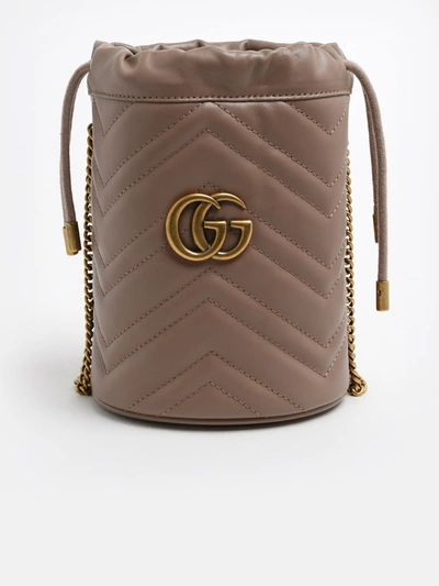 Gucci Secchiello Gg Marmont Cipria In Pink