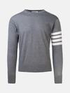 Thom Browne Crew Neck Sweater In Grey