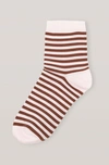 GANNI POLYAMIDE BLEND STRIPED SOCKS,5714667019521