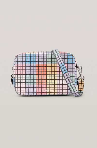 Ganni Leather Bag In Multicolour