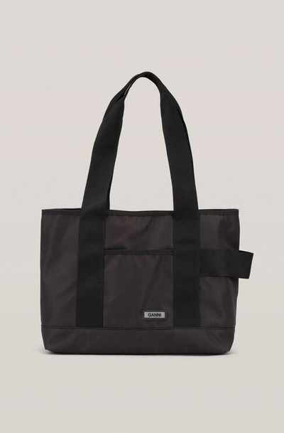Ganni Recycled Tech Fabric Bags Drawstring Bag Black One Size