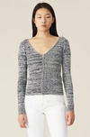 GANNI MELANGE KNIT CARDIGAN,5714667036719