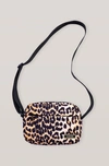 Ganni Recycled Tech Festival Bag Leopard One Size In Mixed