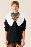 Ganni Cotton Robe Knit Cardigan Black Size Xxs In Black