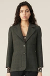 Ganni Two-button Suiting Jacket In Kalamata